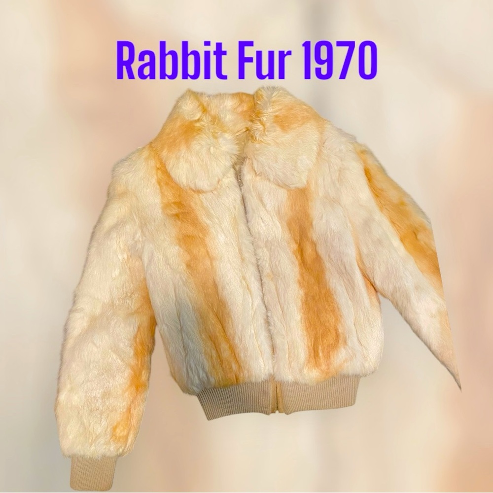 1970’s Rabbit fur vintage bomber coat
